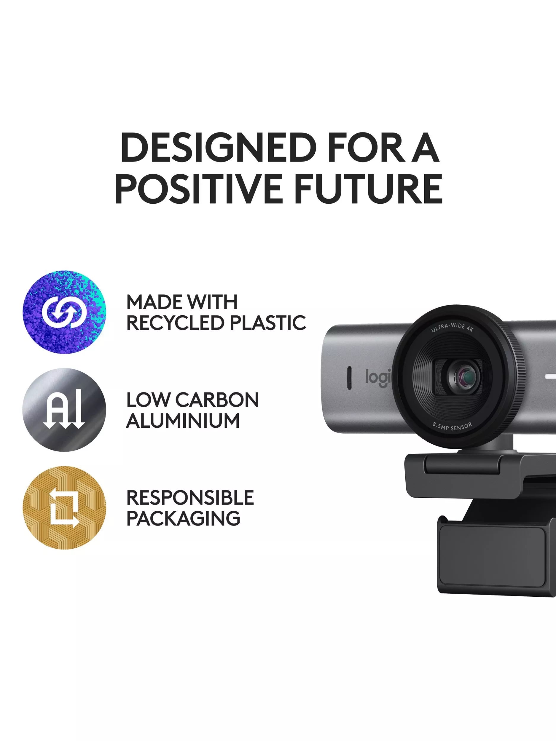 Logitech MX Brio 4K Ultra HD webcam, UK version