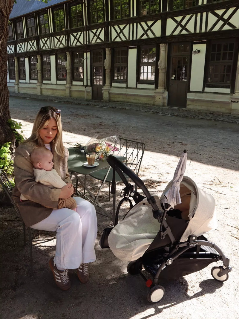 Stokke x Bonpoint YOYO newborn pack in Bonpoint Beige (British brand)