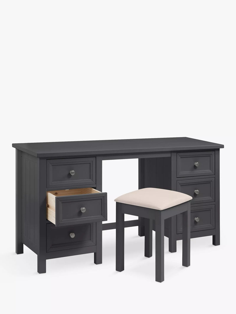 Julian Bowen dressing table stool anthracite, imported from the UK