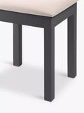 Julian Bowen dressing table stool anthracite, imported from the UK
