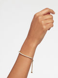 Ted Baker pearl tennis bracelet adjustable gold tone (British brand)