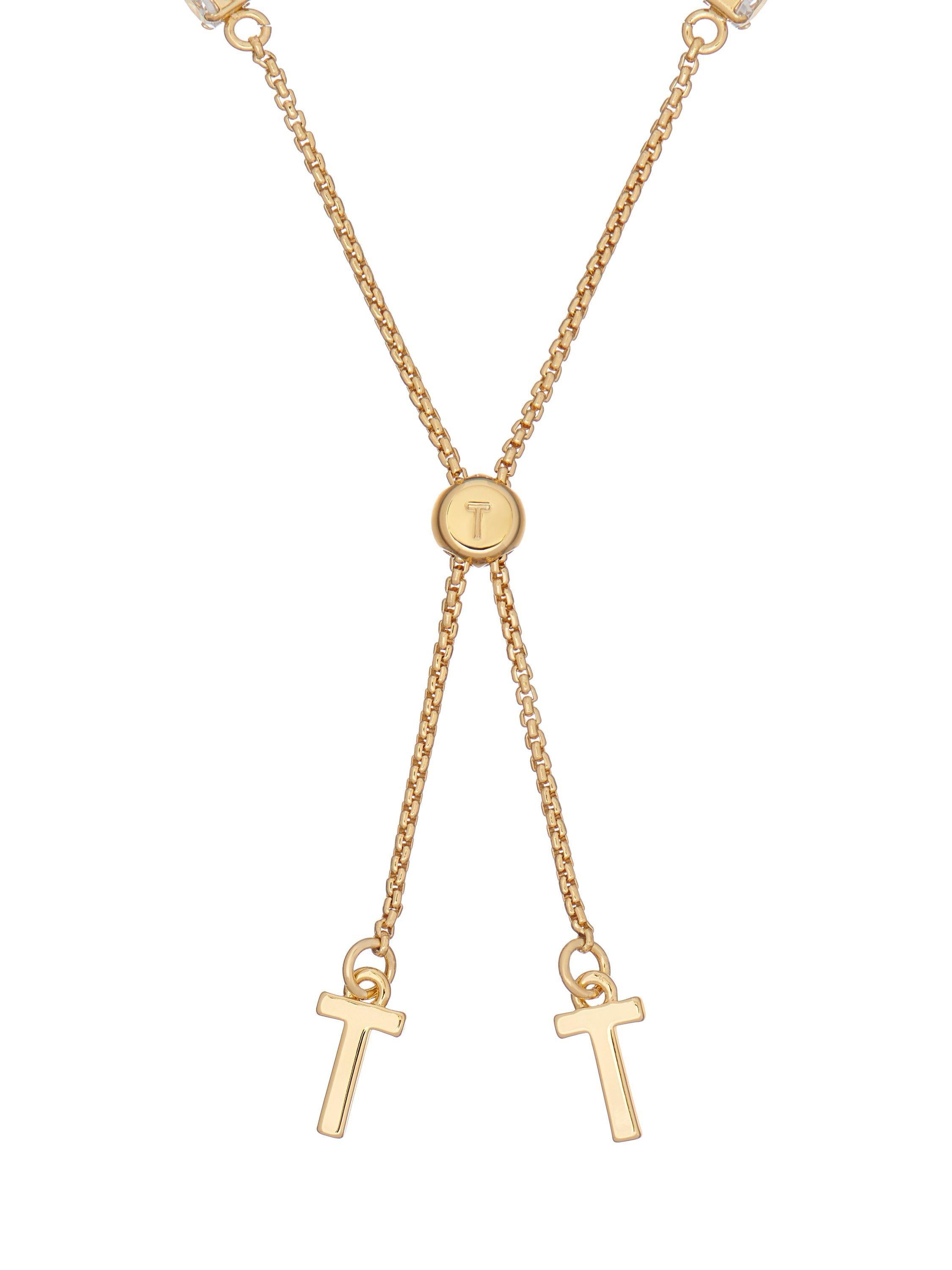 Ted Baker crystal tennis bracelet gold tone - British product