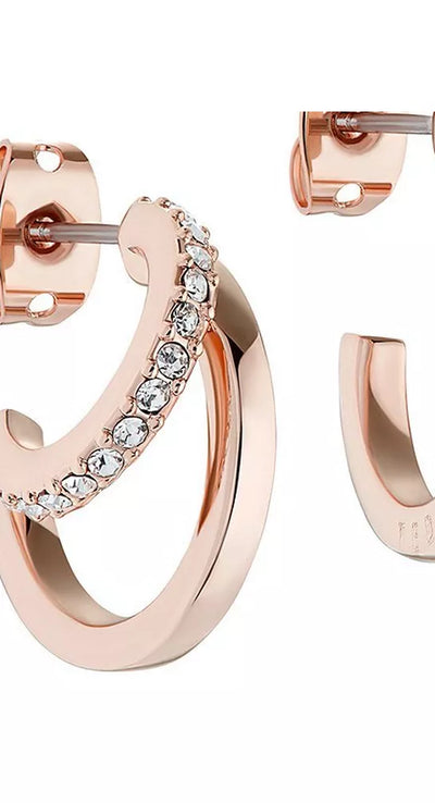 Ted Baker Helias Kristall-Ohrringe mit doppelten Creolen