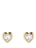Ted Baker heart crystal stud earrings gold tone, UK version