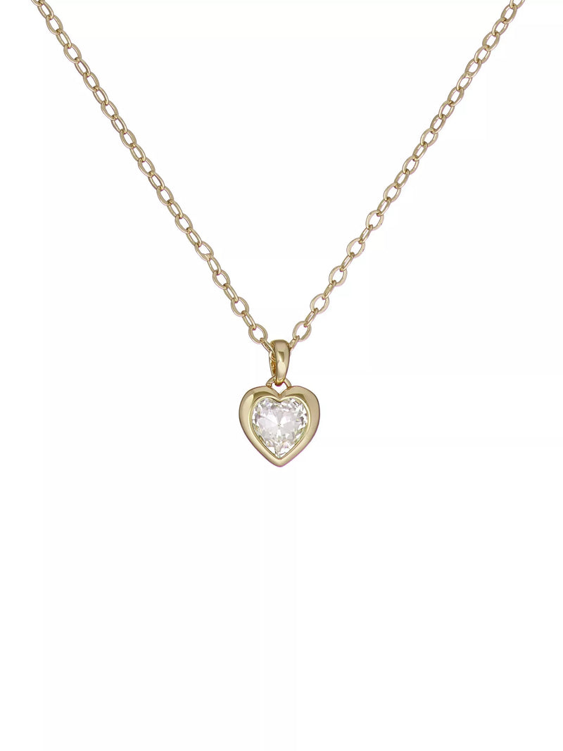 Ted Baker crystal heart pendant necklace gold plated - British product