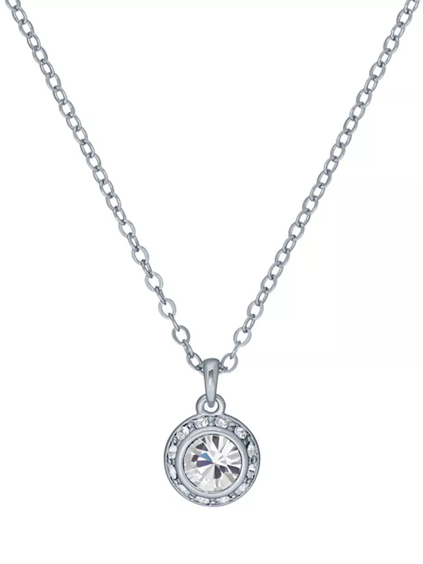 Ted Baker solitaire crystal pendant necklace silver tone, UK version