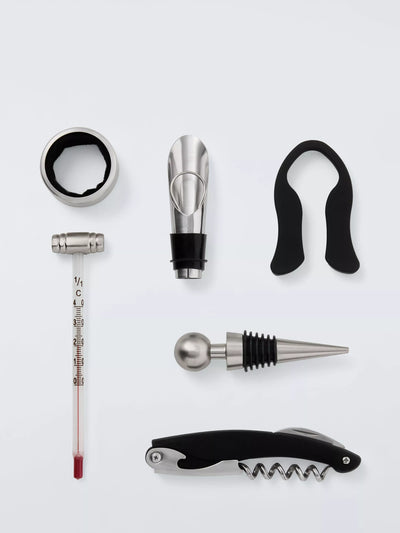 John Lewis 6 Piece Stainless Steel Wine Accessory Gift Set- Buy online at McGrocer
