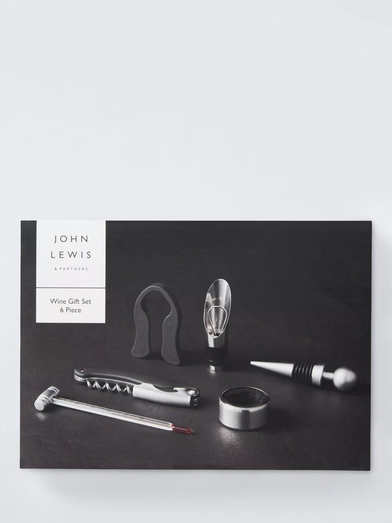John Lewis 6 piece wine accessory gift set, UK version