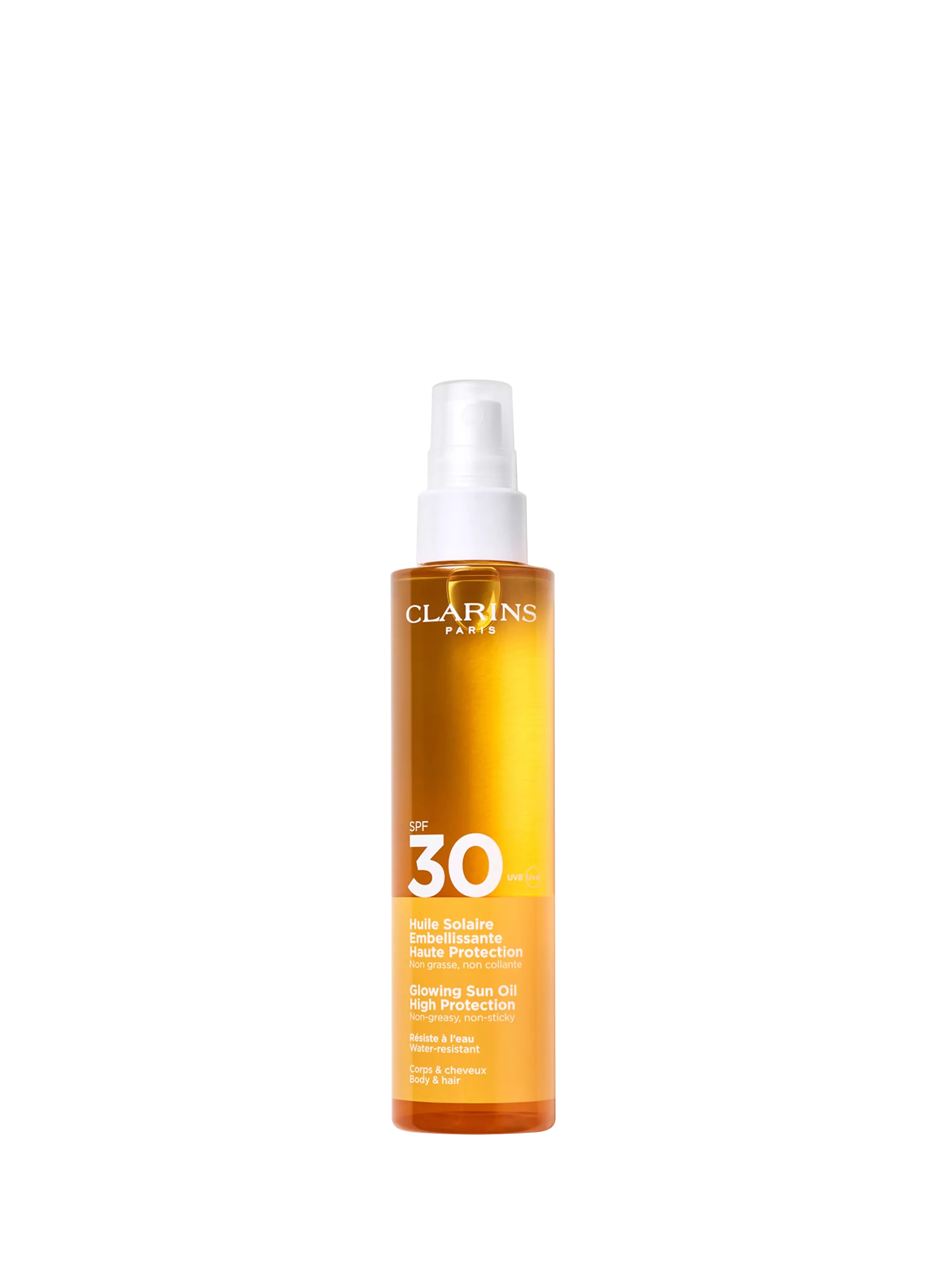 Clarins Glowing Sun Oil High Protection SPF 30 150ml - British product