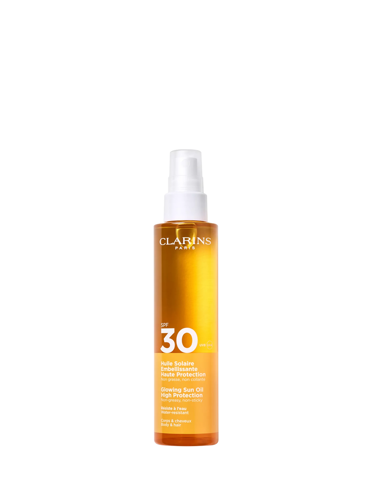 Clarins Glowing Sun Oil High Protection SPF 30 150ml - British product