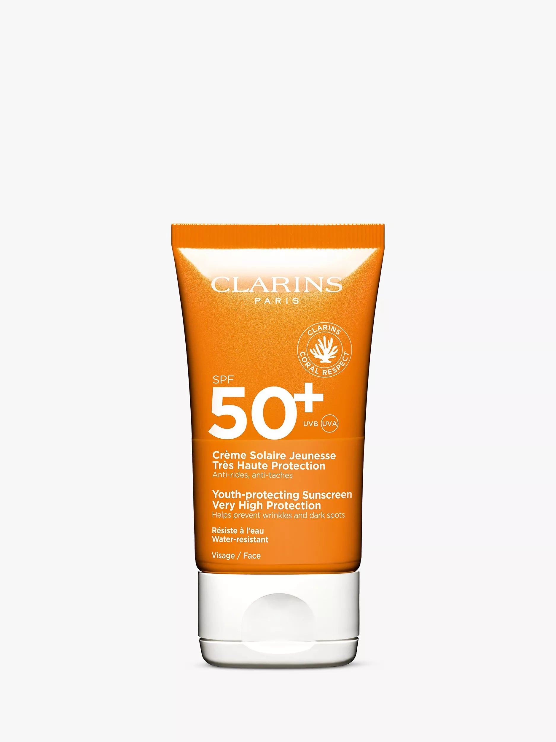 Clarins youth-protecting sunscreen SPF 50+ 50ml - British product