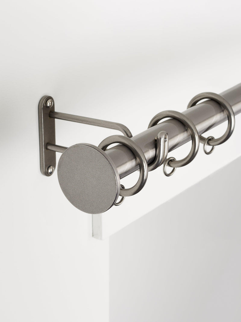 John Lewis Select Classic curtain pole 25mm with rings and disc finial, imported from the UK