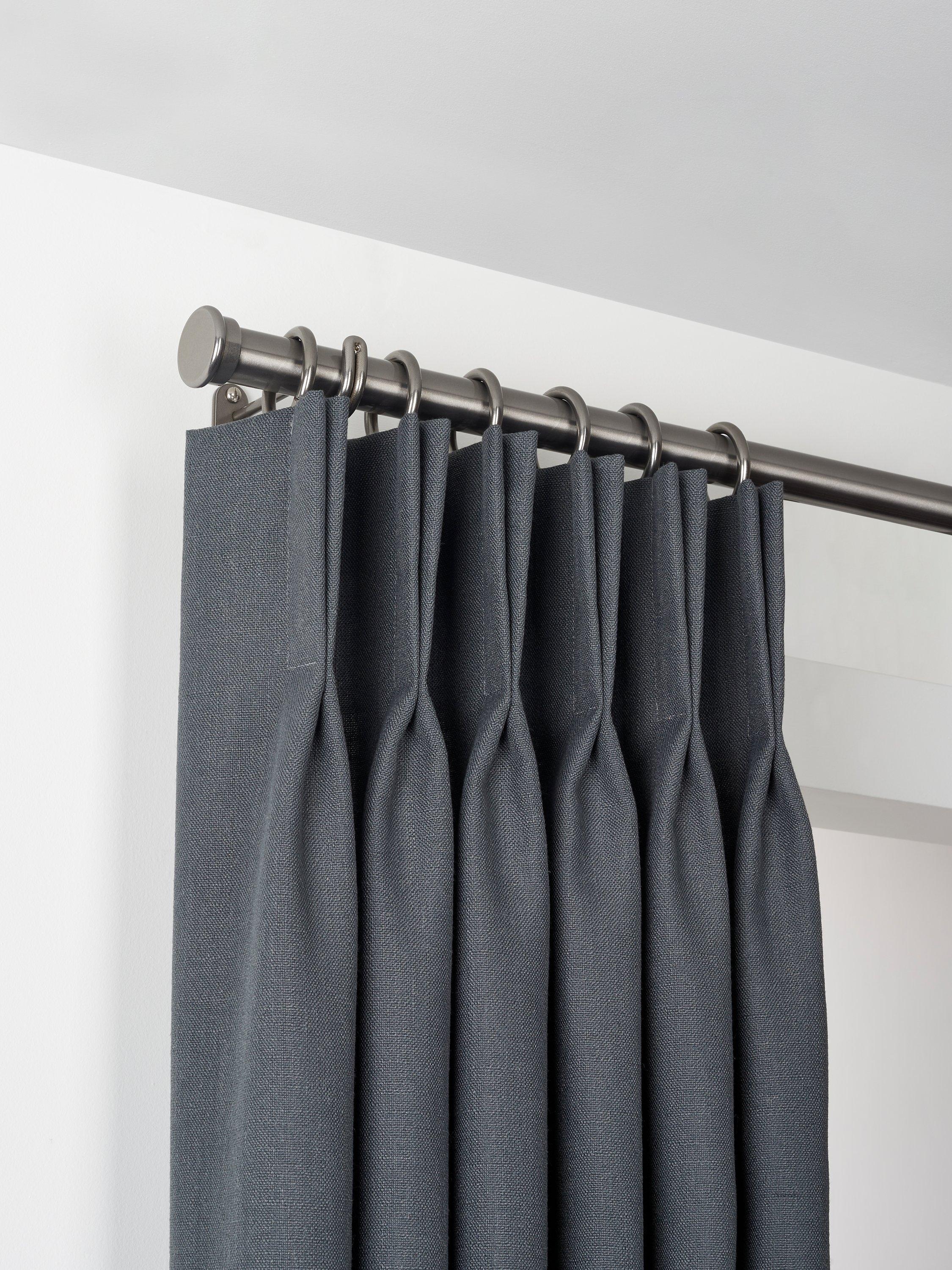 John Lewis Select Classic curtain pole 25mm with rings and finial - British product