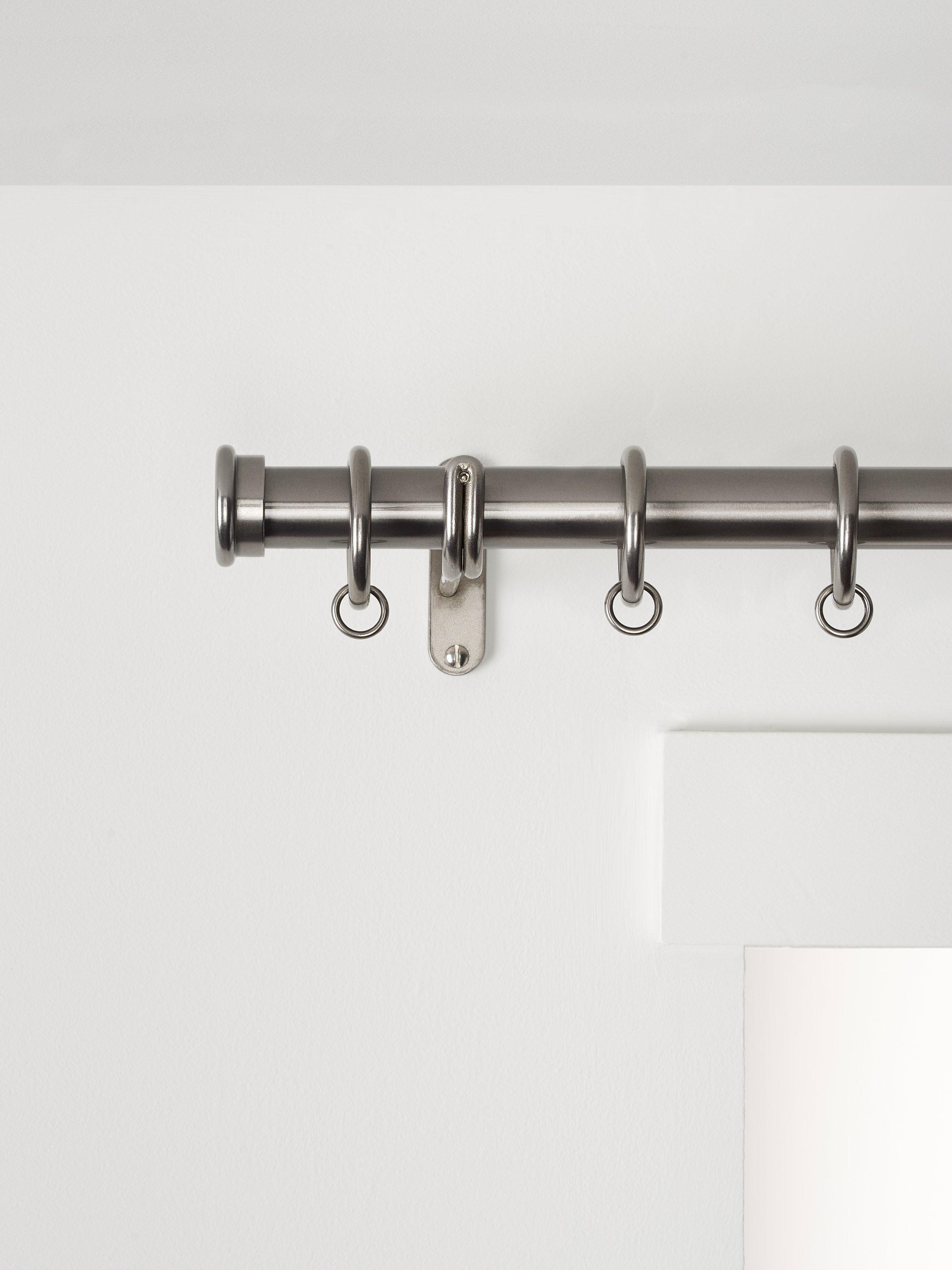 John Lewis Select Classic curtain pole 25mm with rings and finial - British product