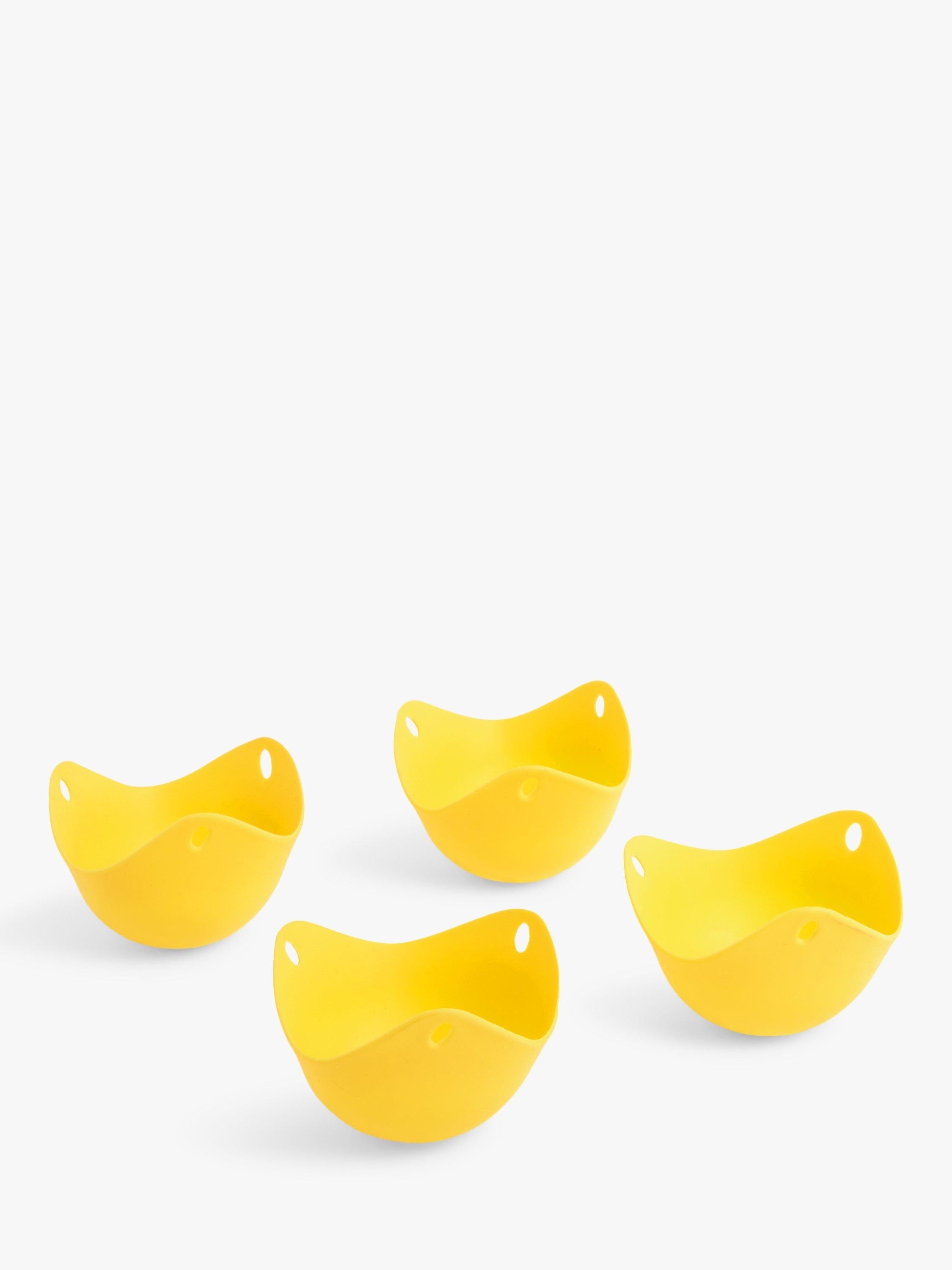 John Lewis yellow silicone egg poachers set of 4, UK version
