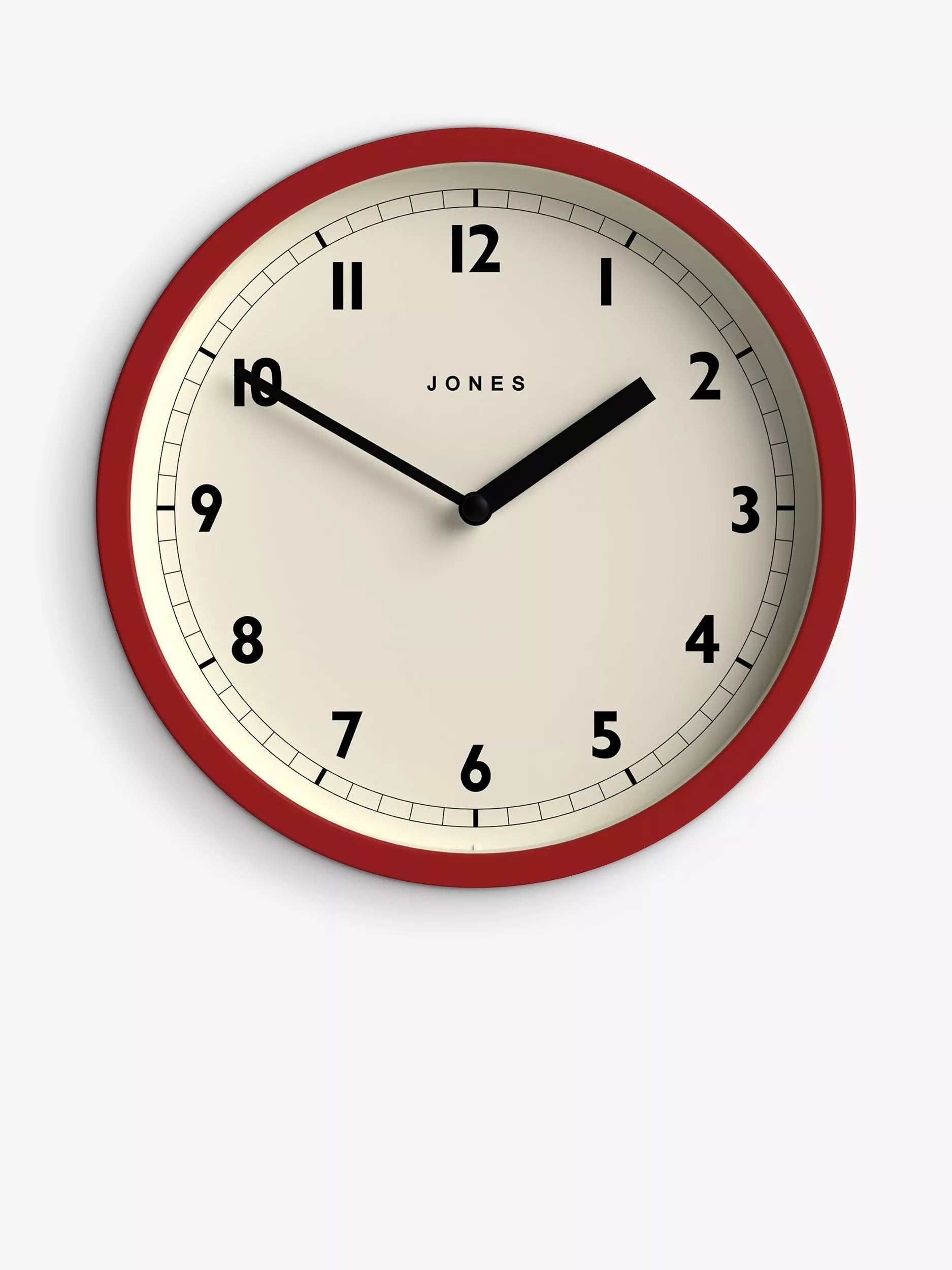 Jones round analogue wall clock 20cm, UK version
