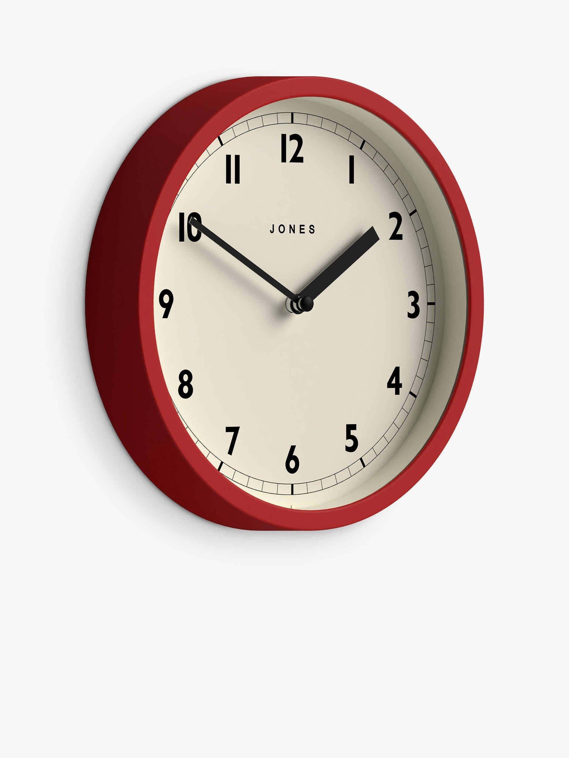 Jones round analogue wall clock 20cm, UK version