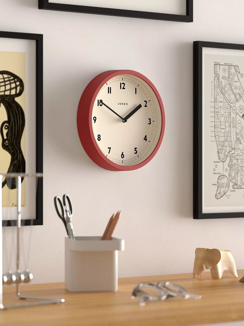 Jones round analogue wall clock 20cm, UK version