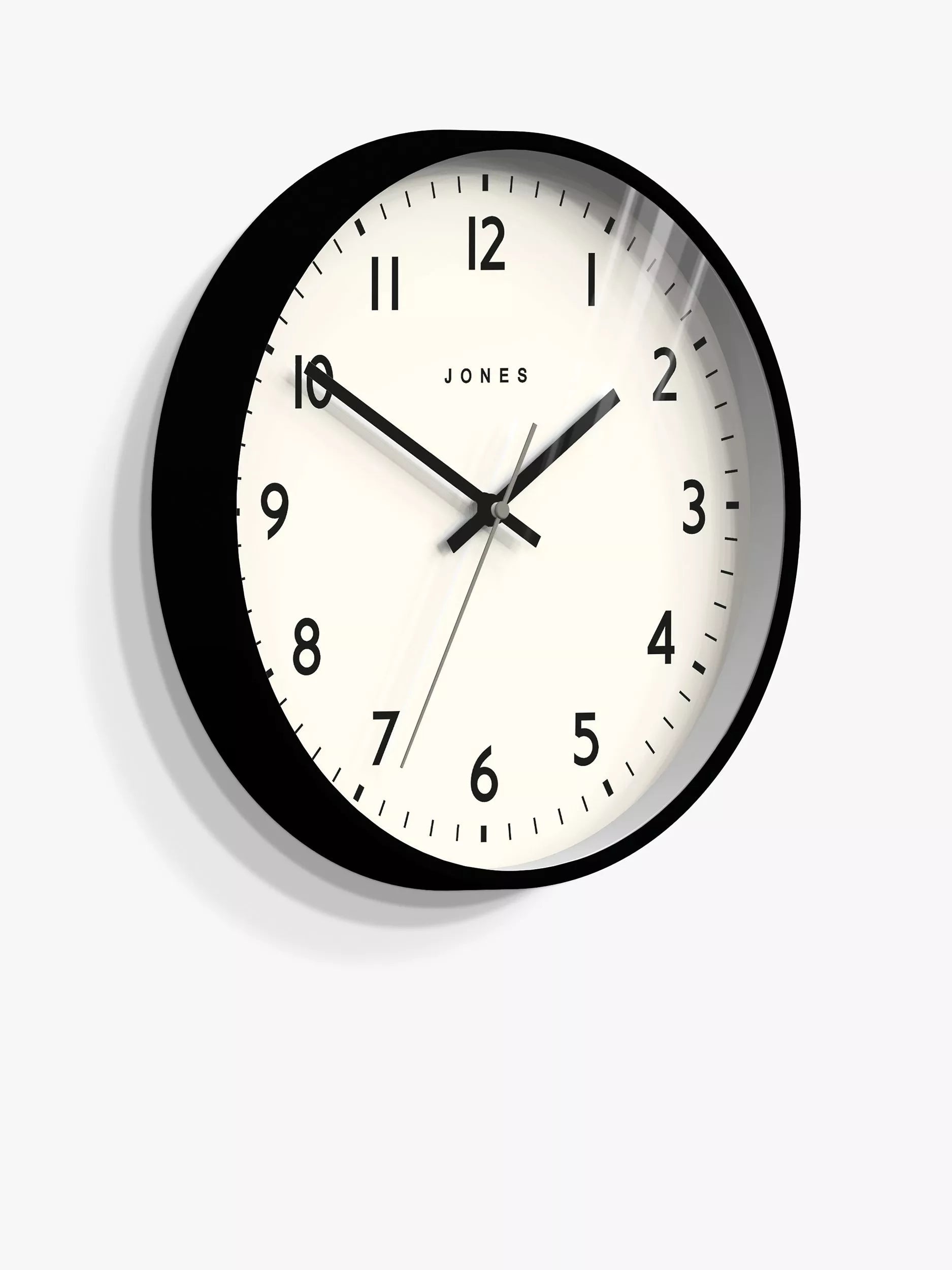 Jones Clocks Jam analogue wall clock 30cm black, UK version