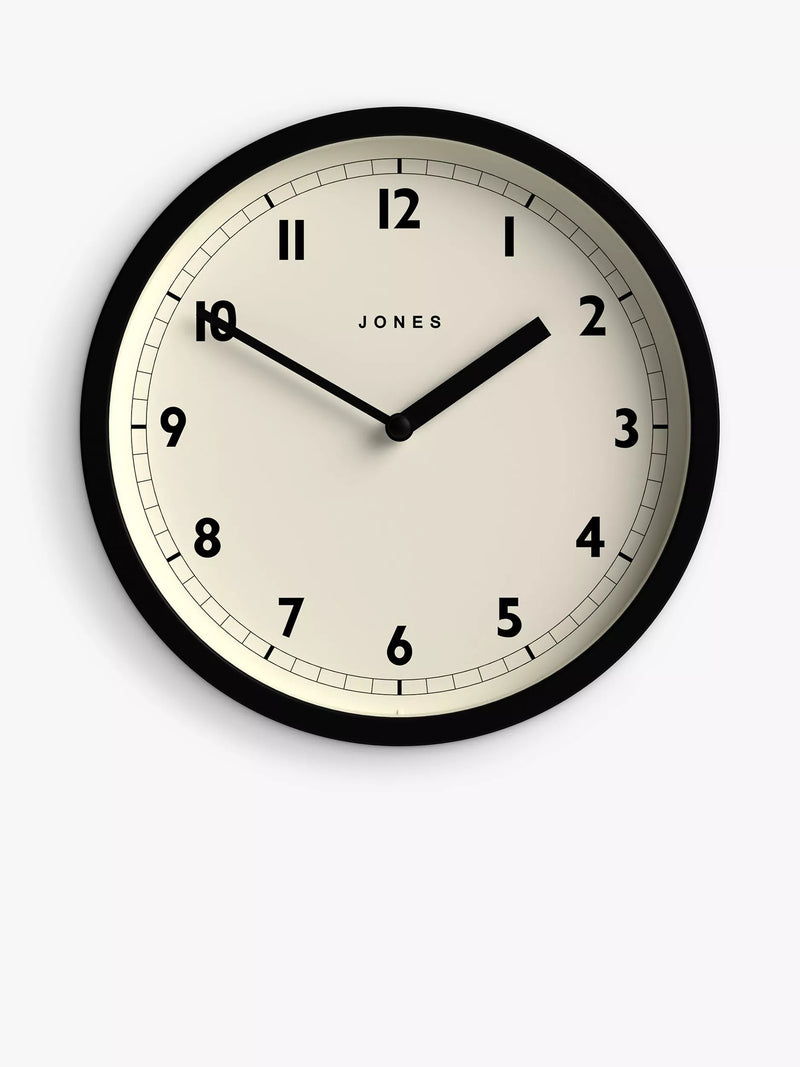 Contemporary Round Analogue Wall Clock with Acrylic Case and Glass Lens, 20cm