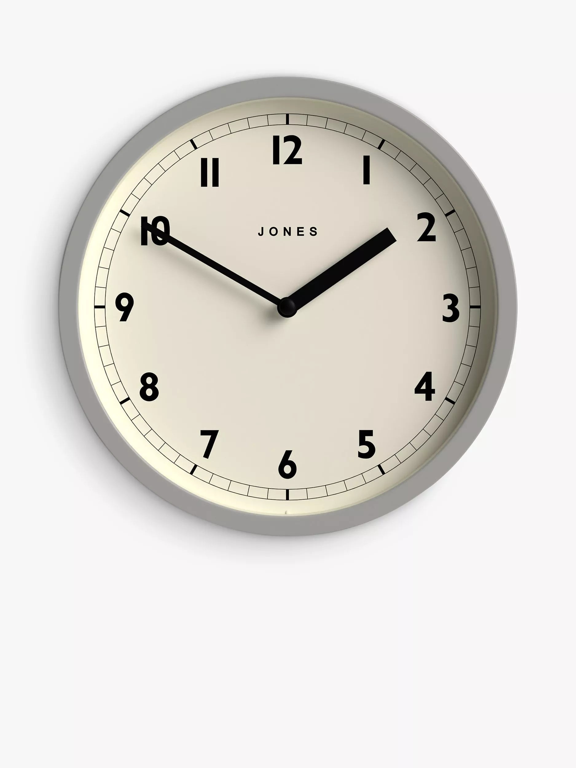 Contemporary Round Analogue Wall Clock with Acrylic Case and Glass Lens, 20cm