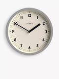 Contemporary Round Analogue Wall Clock with Acrylic Case and Glass Lens, 20cm