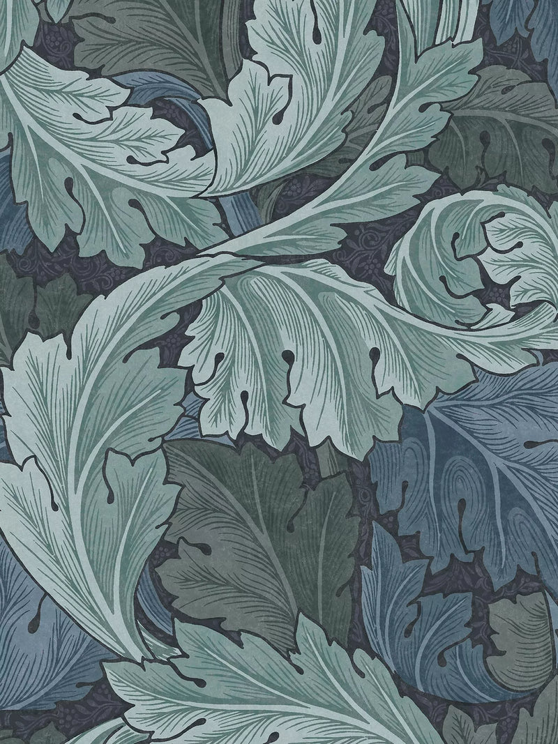 Acanthus Pattern Wallpaper in Sage Duck Egg