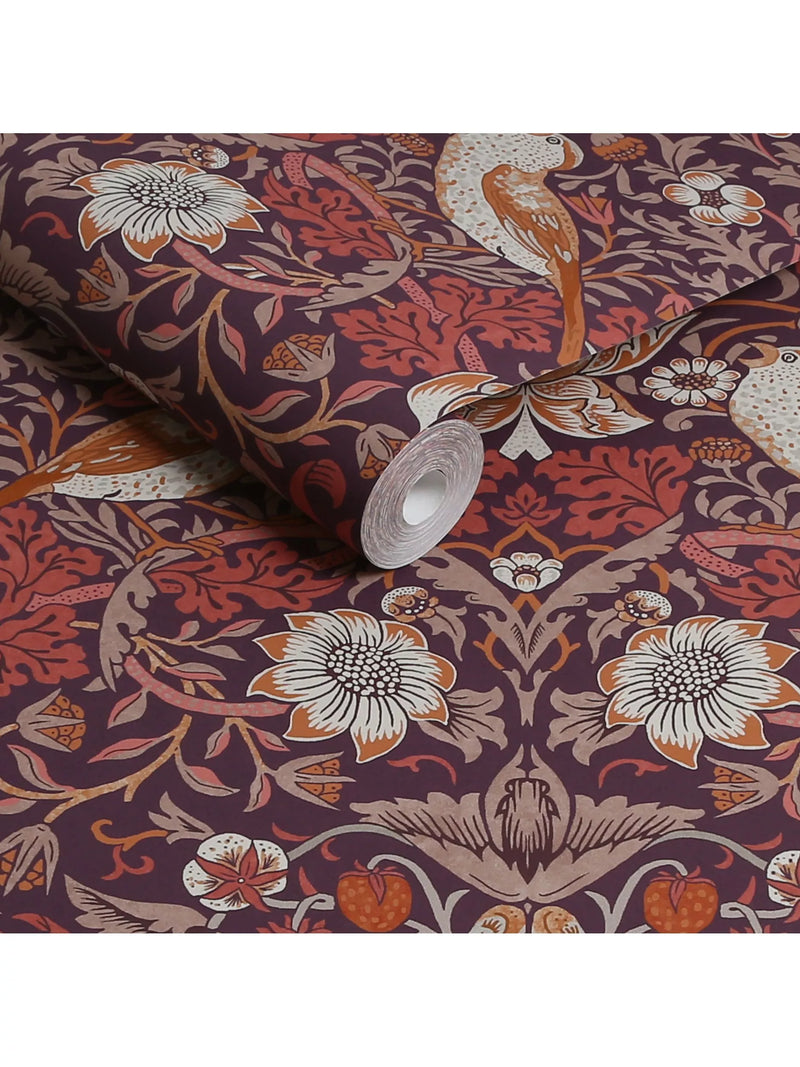 William Morris Strawberry Thief wallpaper (British brand)