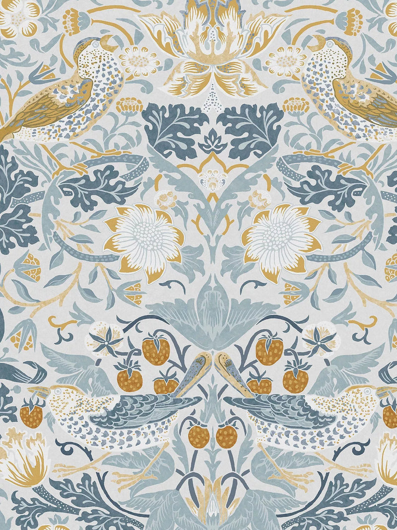Strawberry Thief Patterned Wallpaper