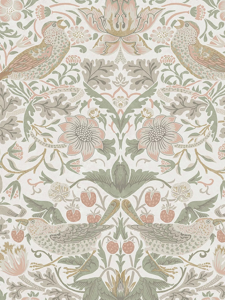 William Morris At Home Strawberry Thief Wallpaper