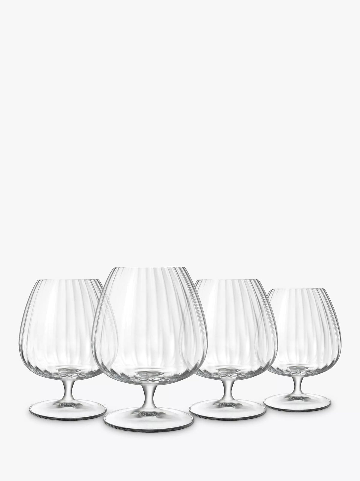 Luigi Bormioli fluted cognac glasses set of 4, UK version