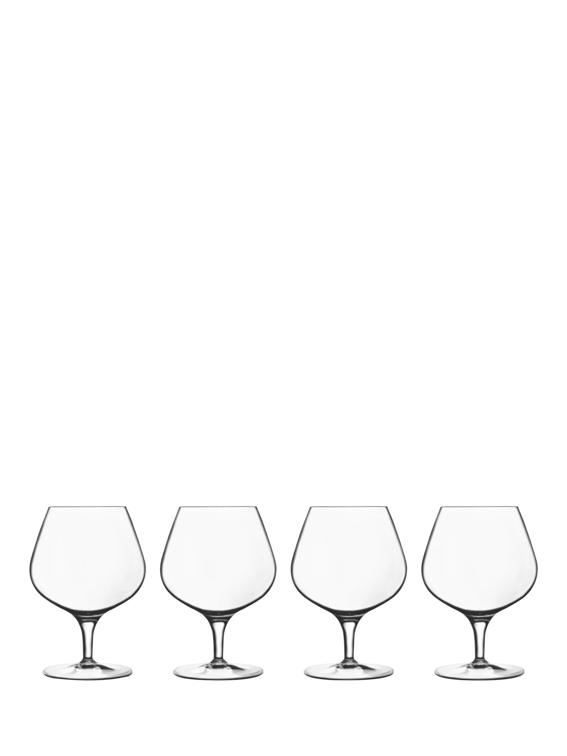 Luigi Bormioli cognac glass set of 4 clear 395ml (British brand)