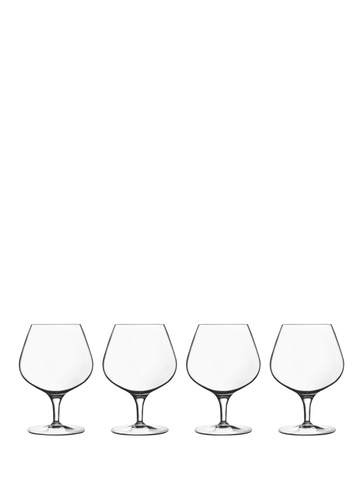 Luigi Bormioli cognac glass set of 4 clear 395ml (British brand)
