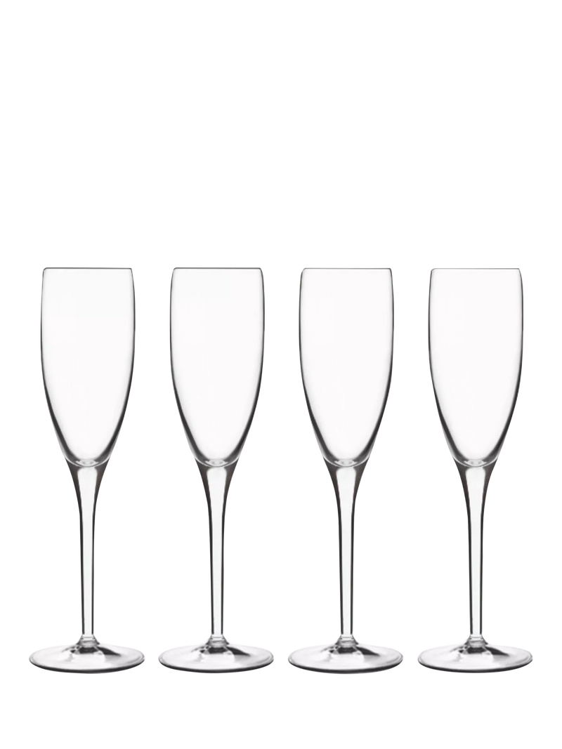 Luigi Bormioli glass flute set clear 200ml, imported from the UK