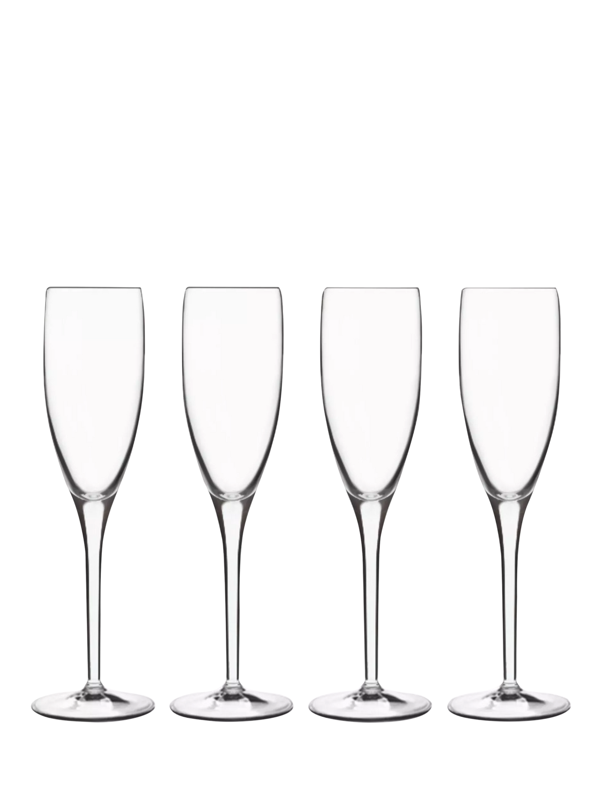 Luigi Bormioli glass flute set clear 200ml, imported from the UK