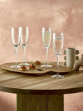 Luigi Bormioli glass flute set clear 200ml, imported from the UK