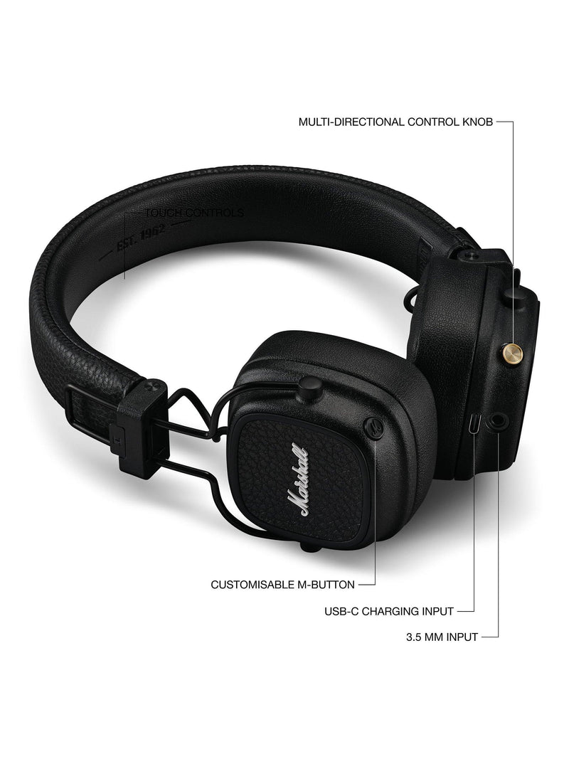 Marshall Major V wireless on-ear headphones, UK version