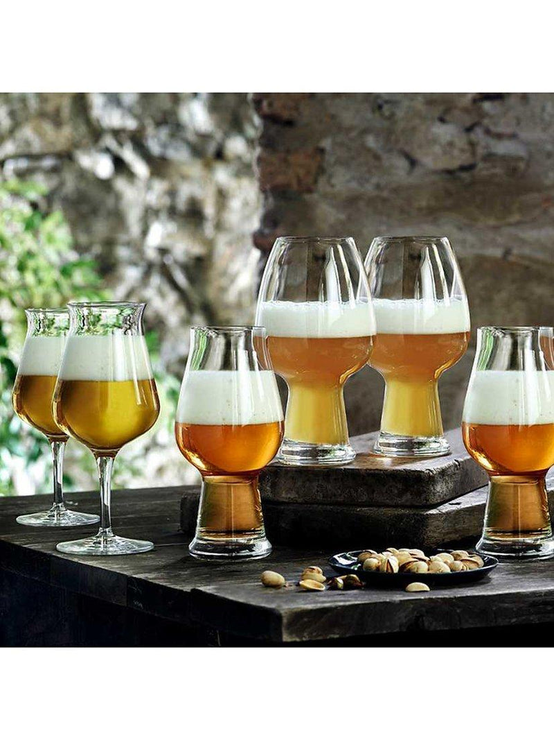 Luigi Bormioli beer tasting glasses set of 6 clear - British product