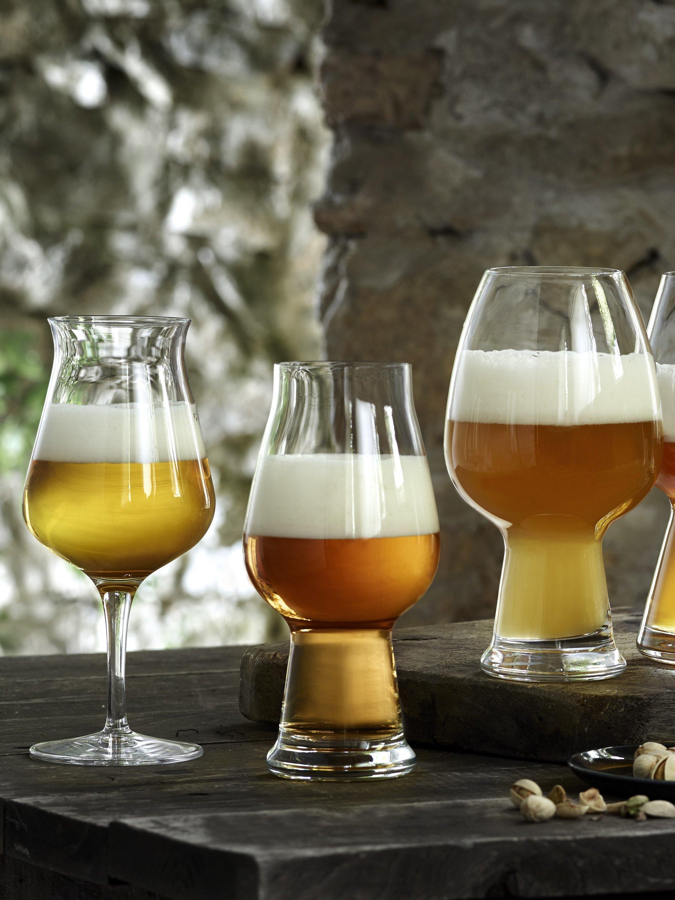 Luigi Bormioli beer tasting glasses set of 6 clear - British product