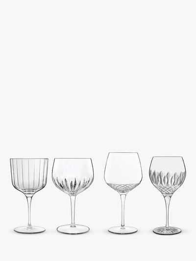 John Lewis Sett av 4 klar
stettede
gin glass med mønsterdesign - Kjøp online på McGrocer