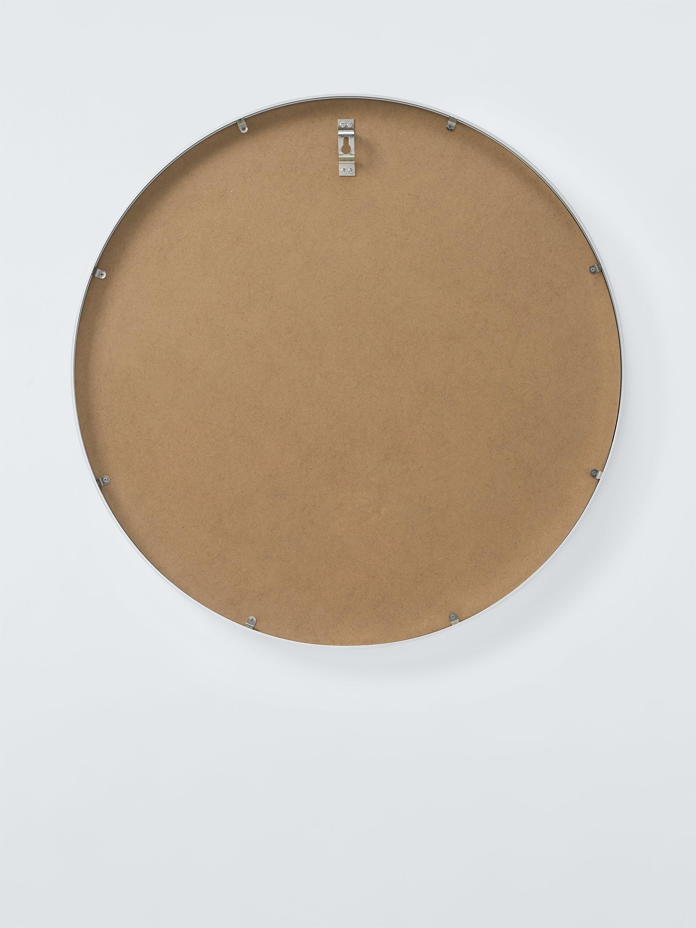 John Lewis round aluminium frame wall mirror 65cm silver, imported from the UK