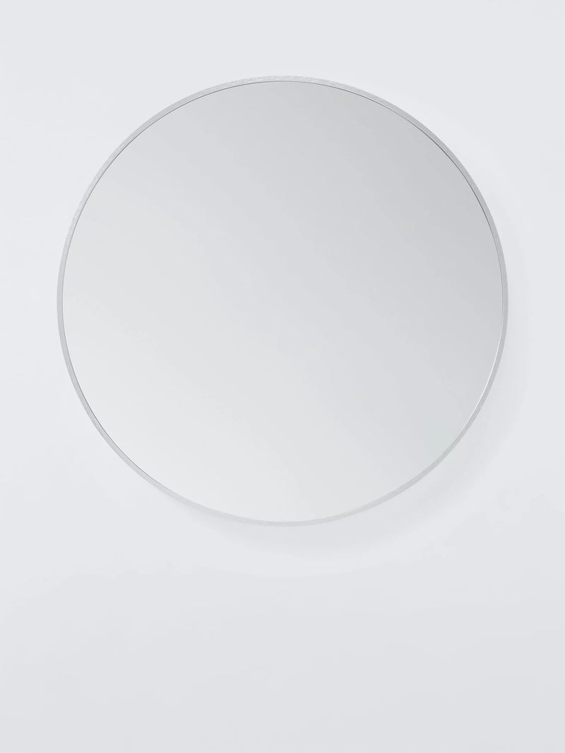 John Lewis round aluminium frame wall mirror 65cm silver, imported from the UK