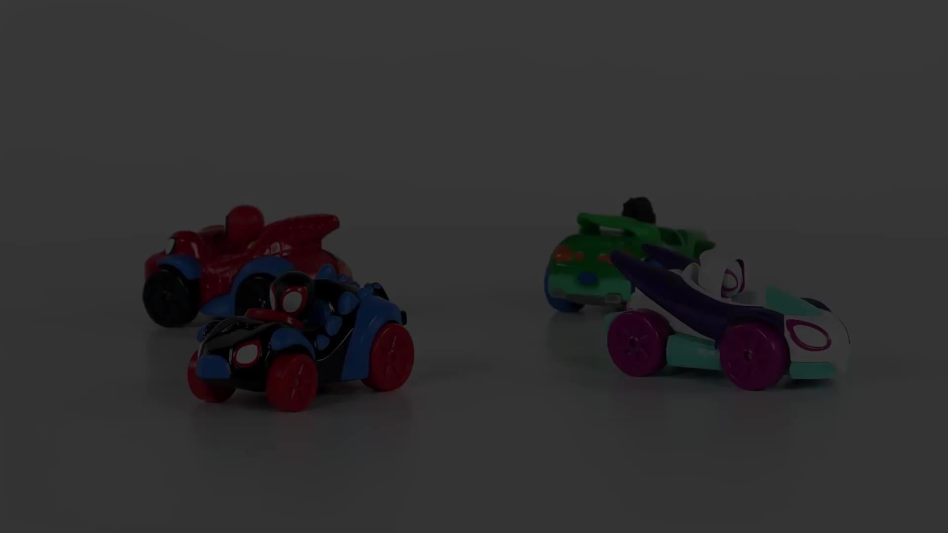 Spidey and His Amazing Friends vehicles 4 pack die-cast toys - British product