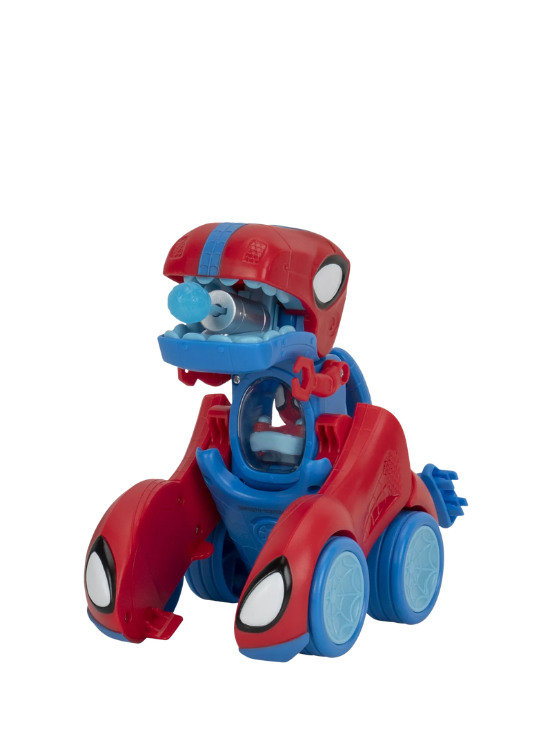 Spidey And His Amazing Friends Spidey-Rex Racer 2-in-1 vehicle toy, UK version