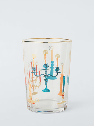 John Lewis Candle Glass Tumbler with Gold Rim, 510ml- Buy online at McGrocer