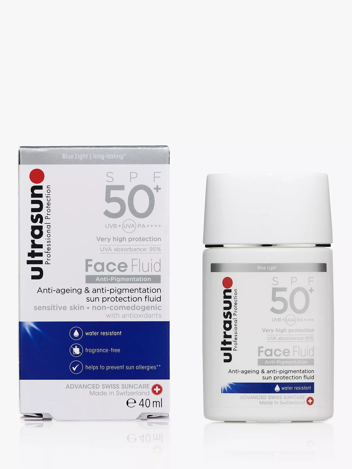 Ultrasun anti-pigmentation face fluid SPF50+ 40ml (British brand)