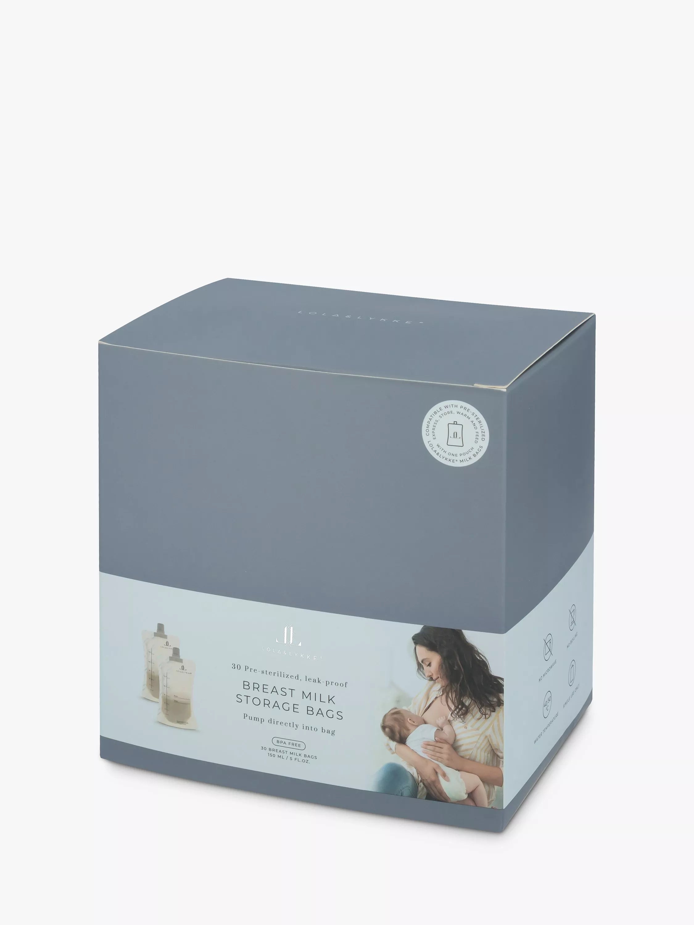 Lola&Lykke breast milk storage bags pack of 30, UK version