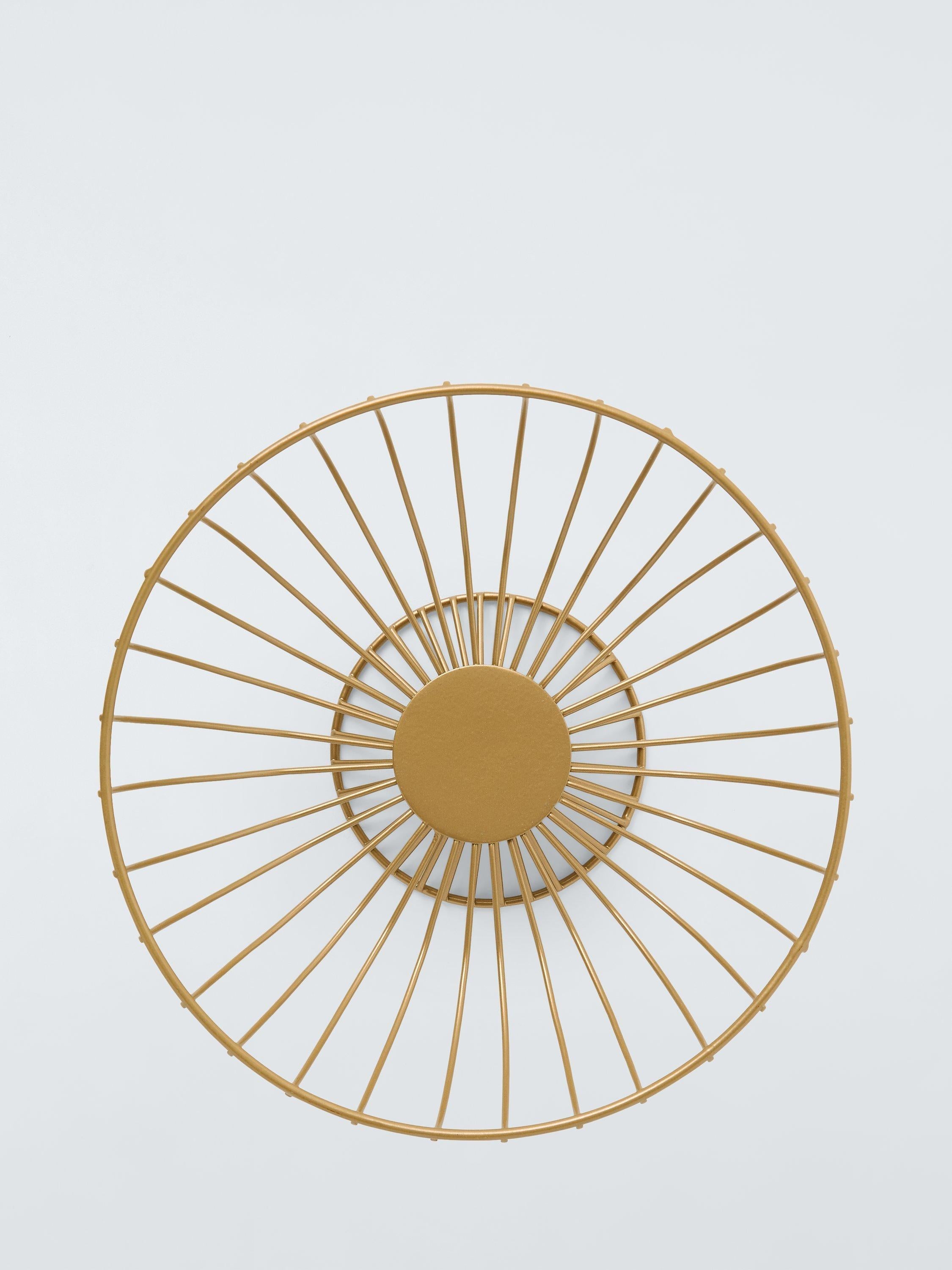 John Lewis footed wire basket 27cm gold - British product