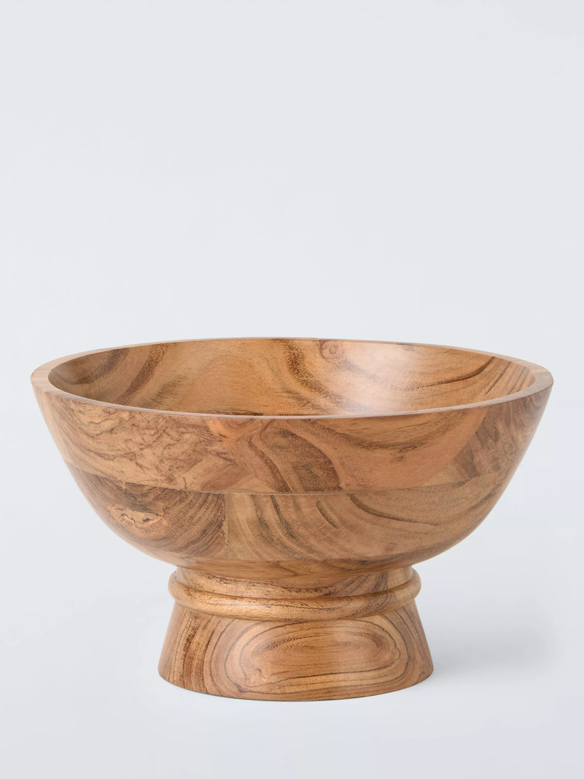 John Lewis footed acacia wood serving bowl 27cm, UK version