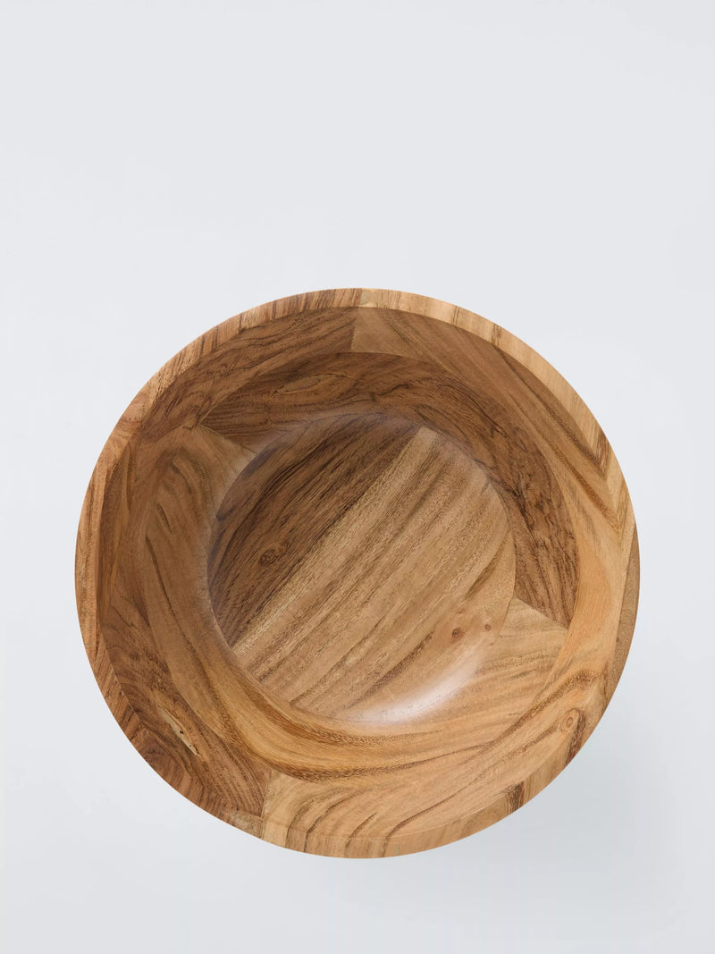 John Lewis footed acacia wood serving bowl 27cm, UK version